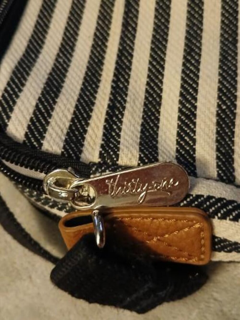 Thirty-one crossbody canvas type material with adjustable strap